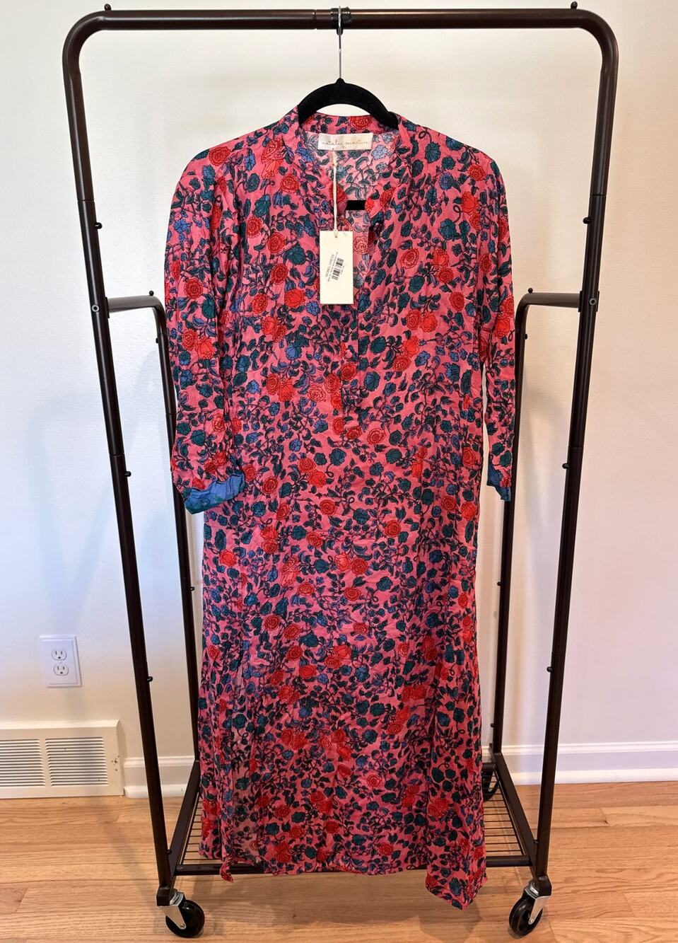 Natalie Martin Isobel Dress Rose Bandana size XS